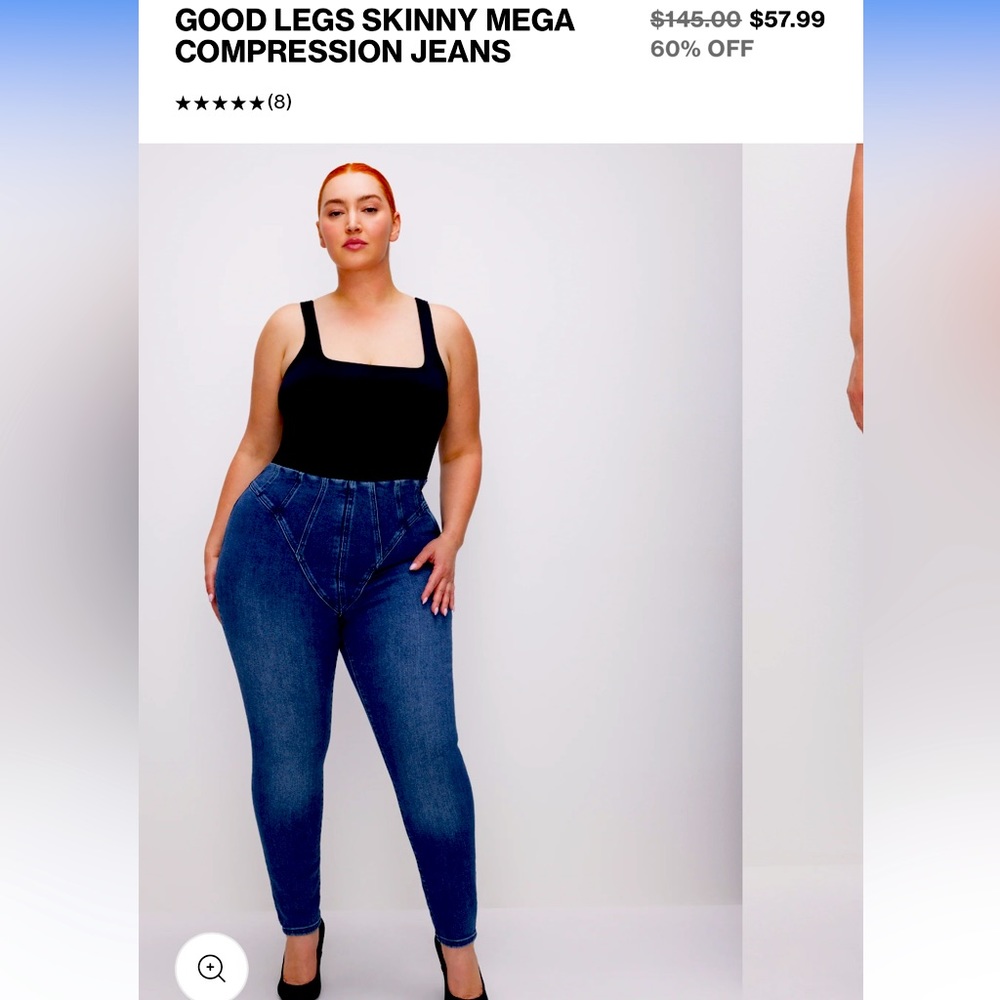 Good American Skinny Mega Compression pull on jeans, LIKE NEW. Size 20.